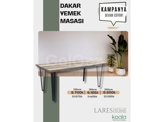 Koala Dakar Yemek Masası 180cm