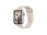 APPLE Smartwatch Series 9 GPS 45 mm, Starlight Aluminium with Starlight Sport Band Strap M/L