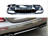 W213 E SERISI IÇIN E63 SILVER DIFUZOR & EGZOZ SETI (NORMAL SEDAN) 2017+ & SILVER EGZOZ ILE
