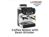 Lepresso Espresso Coffee Maker with Bean Grinder and LCD Display - Black