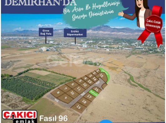 LEFKOŞA DEMİRHAN DA SATILIK ARSALAR