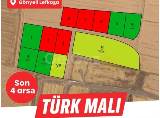Lefkoşa-Batıkent'te Satılık Türk Malı Arsalar!