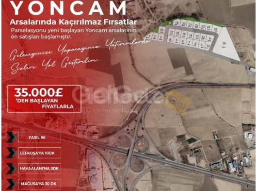 GÖKHAN DA YENİ AÇILAN YONCAM ARSALARI SATIŞA ÇIKMIŞTIR