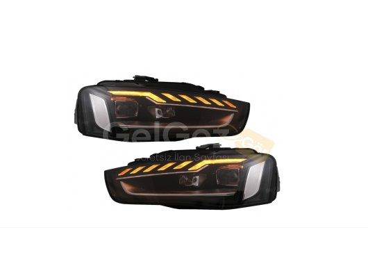 A4 2012-2015 IÇIN UYUMLU LED FAR (FULL LED - 2019+ GÖRÜNÜM) HID XENON FARLI MODEL İÇİN