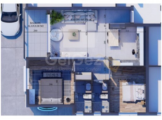 GÖNYELİ DE 2+1 SATILIK DAİRELER