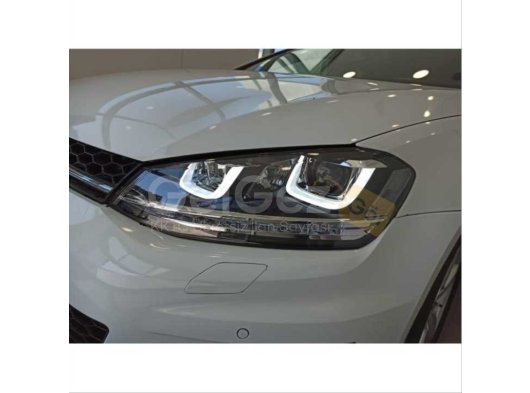 GOLF 7 IÇIN UYUMLU U LED FAR SILVER
