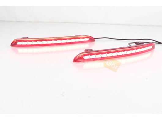 2022 CIVIC IÇIN ARKA TAMPON SIS LEDI - KIRMIZI