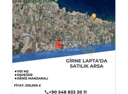 Girne Lapta'da Satılık Arsa