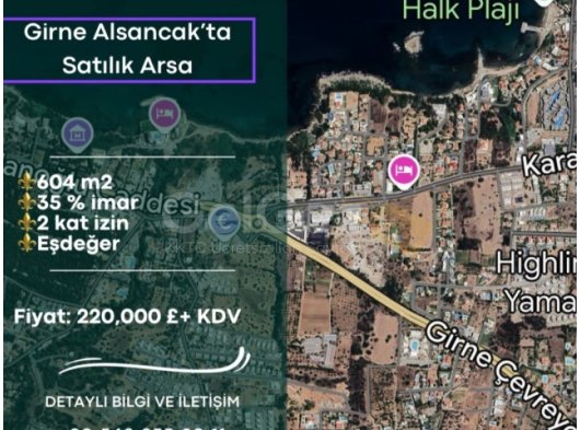 Girne Alsancak'ta Satılık Arsa