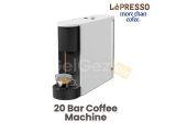 Lepresso 20 Bar Coffee Machine with 600ml Water Capacity and Capsule Storage - White