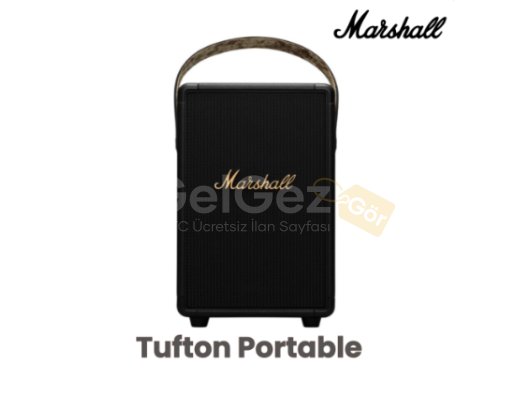 Marshall Tufton Portable Bluetooth Speaker, Black & Brass