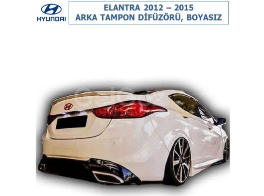 HYUNDAI ELANTRA 2012-15 ARKA TAMPON DİFÜZÖRÜ, BOYASIZ