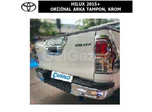 TOYOTA HILUX 2015+ ORİJİNAL ARKA TAMPON, KROM