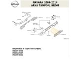 NISSAN NAVARA 2004-14 ARKA TAMPON, KROM