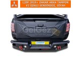 MITSUBISHI L200 2019+ DAKAR GÜÇLENDİRİLMİŞ ARKA TAMPON V2 IŞIKLI SENSÖRSÜZ SİYAH