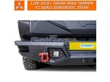 MITSUBISHI L200 2019+ DAKAR GÜÇLENDİRİLMİŞ ARKA TAMPON V2 IŞIKLI SENSÖRSÜZ SİYAH