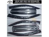 TOYOTA HILUX 2007-2020 CAM RÜZGARLIĞI BENEKLİ DESEN ve HILUX LOGO BASKILI 4 PARÇA