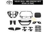 TOYOTA HILUX 2015+ ABS ÇERÇEVE SETİ SİYAH 10 PARÇA
