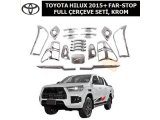 TOYOTA HILUX 2015+ FAR-STOP LAMBASI FULL ÇERÇEVE SETİ, KROM