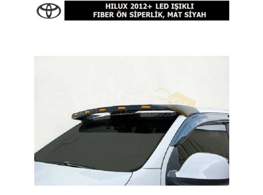 TOYOTA HILUX 2012+ LED IŞIKLI FIBER ÖN SİPERLİK, MAT SİYAH