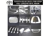 TOYOTA HILUX 2015+ FAR-STOP LAMBASI FULL ÇERÇEVE SETİ, KROM