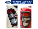 FORD RANGER T7/T8 FAR STOP FULL ÇERÇEVE SETİ, KROM