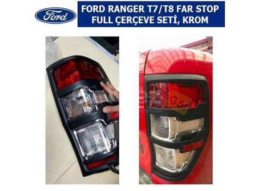 FORD RANGER T7/T8 FAR STOP FULL ÇERÇEVE SETİ, KROM