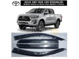 TOYOTA HILUX 2007-2020 CAM RÜZGARLIĞI BENEKLİ DESEN ve HILUX LOGO BASKILI 4 PARÇA