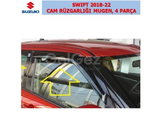 SUZUKI SWIFT 2018-22 CAM RÜZGARLIĞI MUGEN 4 PARÇA