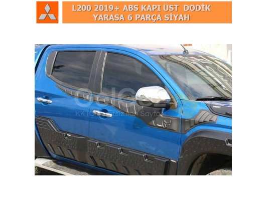 MITSUBISHI L200 2019+ ABS KAPI DODİK YARASA ÜST 6 PARÇA SİYAH
