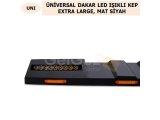 ÜNİVERSAL DAKAR LED IŞIKLI KEP EXTRA LARGE, MAT SİYAH