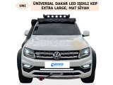 ÜNİVERSAL DAKAR LED IŞIKLI KEP EXTRA LARGE, MAT SİYAH