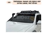 ÜNİVERSAL DAKAR LED IŞIKLI KEP EXTRA LARGE, MAT SİYAH