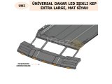 ÜNİVERSAL DAKAR LED IŞIKLI KEP EXTRA LARGE, MAT SİYAH