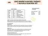 ÜNİVERSAL ÇEKİ DEMİRİ ELEKTRİK TESİSATI 7 KUTUPLU ELEKTRİK KİT