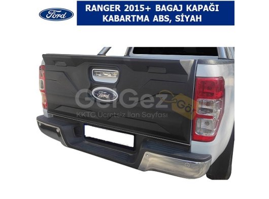 FORD RANGER 2015+ BAGAJ KAPAĞI KABARTMA ABS, SİYAH