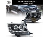 TOYOTA HILUX VIGO 2008-2011 LED FAR SETİ PMMA