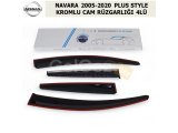 NISSAN NAVARA 2005-20 PLUS STYLE KROMLU CAM RÜZGARLIĞI 4LÜ