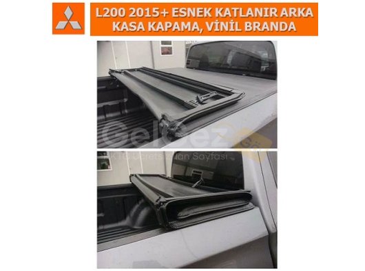 MITSUBISHI L200 2015+ ESNEK KATLANIR ARKA KASA KAPAMA, VİNİL BRANDA