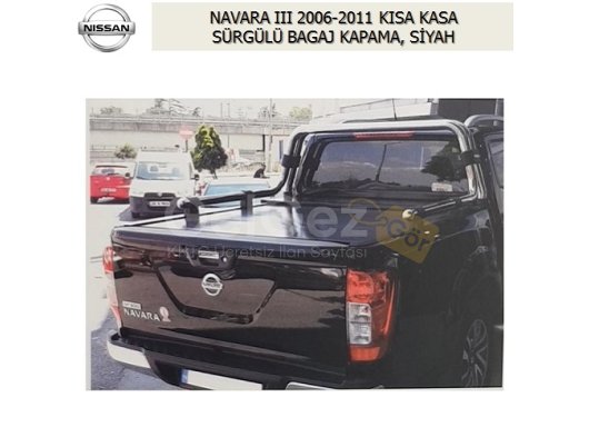 NİSSAN NAVARA III 2006-11 KISA KASA SÜRGÜLÜ BAGAJ KAPAMA, SİYAH