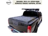 NISSAN NAVARA 2011-14 UZUN KASA SÜRGÜLÜ BAGAJ KAPAMA, SİYAH