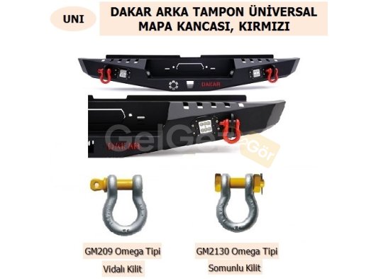 DAKAR ARKA TAMPON ÜNİVERSAL MAPA KANCASI, KIRMIZI