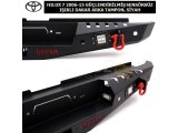 TOYOTA HILUX 2006-2015 GÜÇLENDİRİLMİŞ SENSÖRSÜZ IŞIKLI DAKAR ARKA TAMPON, SİYAH