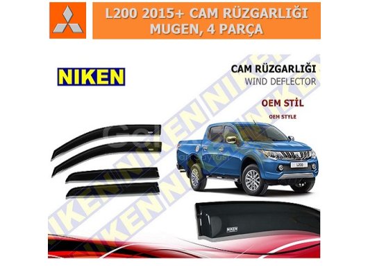 MITSUBISHI L200 2015+ CAM RÜZGARLIĞI MUGEN, 4 PARÇA