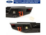 FORD RANGER 2011+ GÜÇLENDİRİLMİŞ SENSÖRLÜ IŞIKLI V2 DAKAR ARKA TAMPON, SİYAH