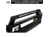 TOYOTA HILUX 2011-2015 SENSÖRSÜZ LEDBARLI KARTER KORUMALI DAKAR ÖN TAMPON, SİYAH