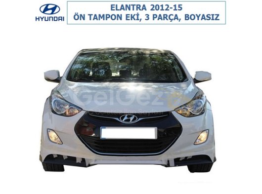 HYUNDAI ELANTRA 2012-15 ÖN TAMPON EKİ, 3 PARÇA, BOYASIZ