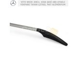MERCEDES VITO W639 KISA ŞASİ 2003+ SİYAH ABS PLASTİK AYAKLI YEKPARE TAVAN ÇITASI, MAT ALÜMİNYUM
