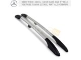 MERCEDES VITO W639 2003+ UZUN ŞASİ SİYAH ABS PLASTİK AYAKLI YEKPARE TAVAN ÇITASI, MAT ALÜMİNYUM