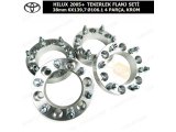 TOYOTA HILUX 2005+ TEKERLEK FLANJ SETİ 38mm 6X139,7 Ø106.1 GÖBEKLİ 4 PARÇA, KROM